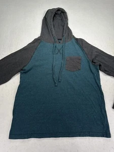 American Crusader  Mens Medium Light Hoodie sweatshirt Green w/Black Sleeve M - Picture 1 of 11