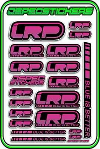 LRP ESC MOTOR BRUSHLESS RC 1/10 1/8 STICKERS LIPO BUGGY CAR DECAL PINK PURPLE B - Picture 1 of 8