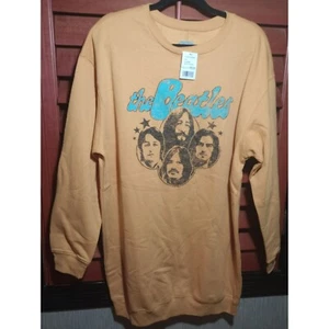 Beatles sweatshirt stretchy NEW long yellow soft women's XL - Picture 1 of 9