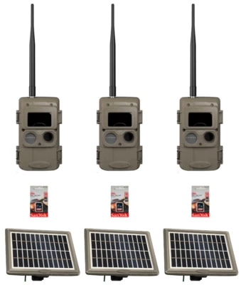 Cuddeback Cuddelink 3 L Series Long Range IR Cameras Solar Power Banks SD Cards - Image 1 of 4