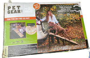Free-Standing Extra Wide Carpeted Pet Ramp 300 lb Capacity - 55in L x 19.25in W 