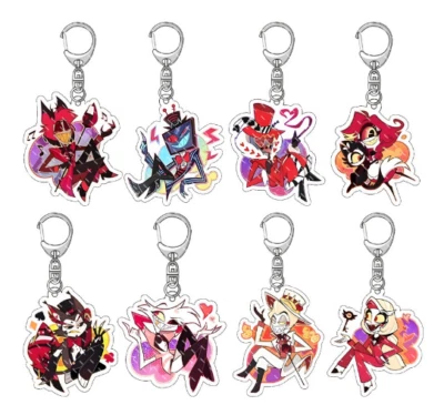 20pcs Anime Hazbin Hotel mix Acrylic Keychain Key Chain Girls boy Keyring gifts - Image 1 of 2