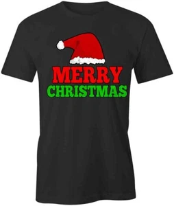 MERRY CHRISTMAS TShirt Tee Short-Sleeved Cotton CLOTHING HOLIDAYS S1BCA203 - Picture 1 of 5