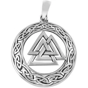 Valknut Silber Amulett Keltenschmuck Anhänger Pendant 925 Kette Infinity Knot - Bild 1 von 1