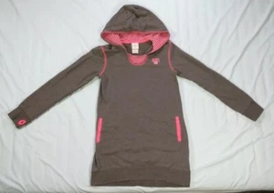 Nike Girls Pullover Tunic Long Sleeve Gray Hoodie Pink Logo Youth XL Athletic  - Picture 1 of 14