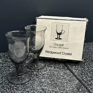 WEDGWOOD DOUGALL CRYSTAL GAELIC COFFEE GLASSES SET BOXED LUXURY HOMEWARE - Picture 1 of 5