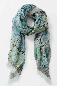 J.Jill ~ NEW Luxurious Painterly Block-Print Scarf ~ NWT (2F5) - Picture 1 of 10