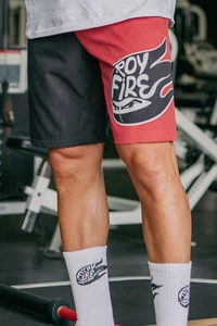 ROY FIRE SAMURAI  SHORTS  FIGHT MMA GYM SHORTS SIZE LARGE - Picture 1 of 6