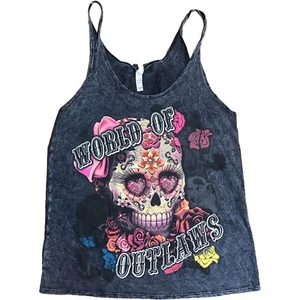 2018 World Of Outlaws Sprint Auto Tank Top Small Damen Day Of The Dead Totenkopf - Bild 1 von 8