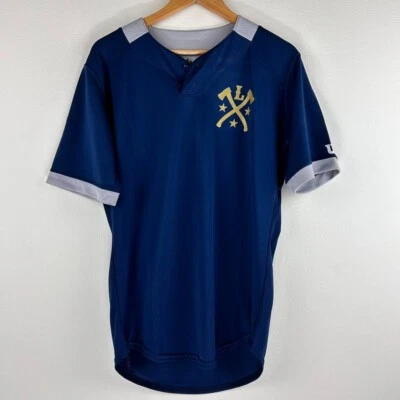 Camiseta de béisbol Wilson Blokecore para hombre azul marino gris talla S Foto 1 de 4