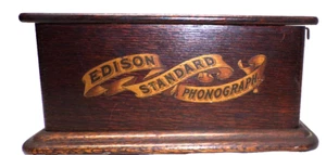 EDISON CYLINDER PHONOGRAPH BANNER DECAL BOTTOM AND FRAME - Picture 1 of 8