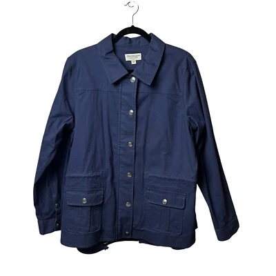 Vintage Norm Thompson Woman’s Cargo Pocket Long Field Chore Jacket SZ XL P Barn - Image 1 of 4