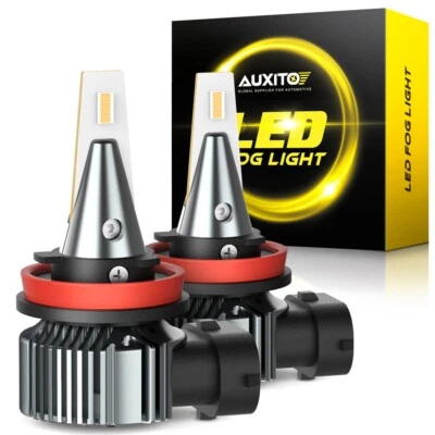 AUXITO H11 H8 H9 LED Ámbar Amarillo Luz Antiniebla DRL Bombillas Lámpara Super Brillante 6000LM Foto 1 de 4
