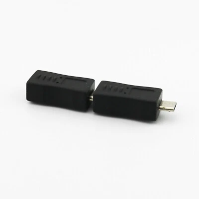 10x Micro USB 5 Pin Male To Micro Female Jack Extension Converter Adapter Black - Image 1 of 4