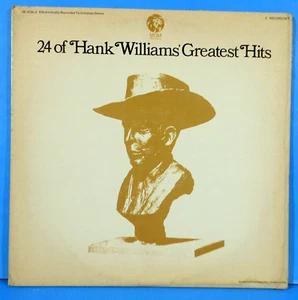 24 OF HANK WILLIAMS GREATEST HITS 2X LP 1970 ORIGINAL GREAT CONDITION! VG+/VG!!A - Picture 1 of 8