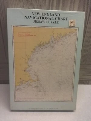 VTG 1973 New England Navigational Chart 500 pc Puzzle New Sealed 16x20'' #7309 - Image 1 of 4