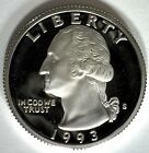 1993 S SILVER Proof Washington Quarter 25c Coin US Twenty Five Cents