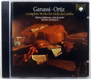 BRILLIANT Ganassi-Ortiz BETTINA HOFFMANN Viola da Gamba Works (CD, 1997) 93356 - Imagen 1 de 4