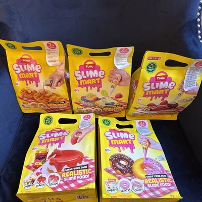 5 ZURU SLIME MART Food Waffles, Donuts, Banana Split,  Tart, Straw Cheesecake - Image 1 of 4