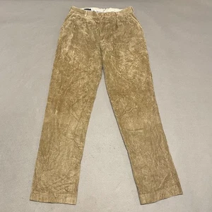 Pantalon velours côtelé Lands End homme W32 L32 marron cordons jumbo plissés vêtements de campagne - Photo 1/8