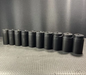 Snap-On 1/2” Flank Drive 6 Point Metric DEEP Impact Sockets 10 Piece Set 25-36mm - Picture 1 of 20