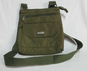 Baggallini Cruiser Slim Army Green Crossbody Nylon Taschen, 6 Kartenfächer Logo - Bild 1 von 8