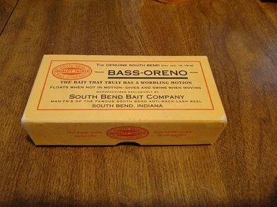 Vtge South Bend Bait Co. Bass-Oreno Fishing Lure W/Box & Papers Limited Edition - Image 1 of 4