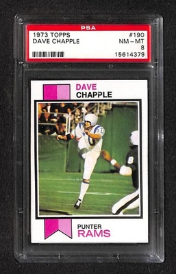 1973 TOPPS #190 DAVE CHAPPLE PSA 8 NM-MT 15614379  - Image 1 of 3