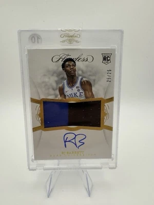 2019-20 Panini Flawless Collegiate - Flawless Rookie Patch Autographs RJ Barrett - Image 1 of 2