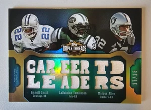 Emmitt Smith Ladainian Marcus Allen /18 Jersey Relic 2011 Topps Triple Threads - Picture 1 of 2