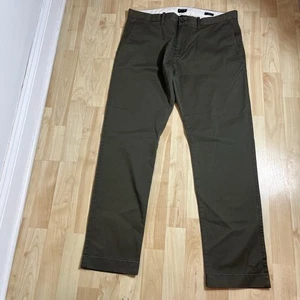 J.Crew Hombre Verde Slim Flex Caqui Talla 34/30 - Imagen 1 de 8