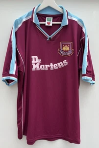 West Ham United 1999/2000/2001 Retro Home Football Shirt Score Draw Mens 2XL - Picture 1 of 7