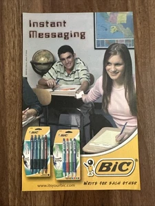 2005 Bic Velocity Smooth Writing Ink Pens Print Ad Instant Messaging - Picture 1 of 2