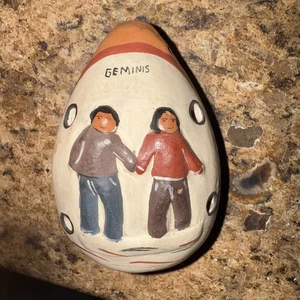 Flauto in argilla fatto a mano in Perù - "geminis" - Foto 1 di 4