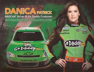 2012 Danica Patrick Go Daddy Chevy Impala NASCAR Nationwide Hero Card - Picture 1 of 1