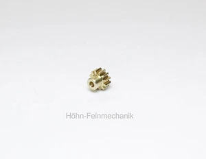 Stirnzahnrad, Zahnrad, Modul 0,5, aus Messing, 10 Zähne mit Nabe - Picture 1 of 1