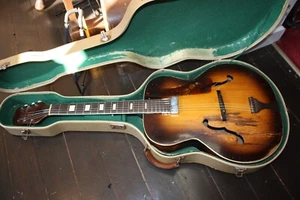 Guitarra y estuche vintage Gretsch New Yorker archtop f hole jazz blues años 40 - Imagen 1 de 24