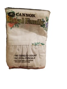 VINTAGE NEW Cannon No-Iron Percale Floral Standard Set 2 Pillowcases - Picture 1 of 4