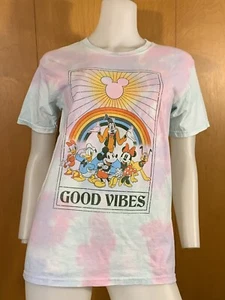 NW DISNEY MICKEY & FRIENDS RAINBOW TIE DYE T-SHIRT TOP XSMALL - Picture 1 of 4