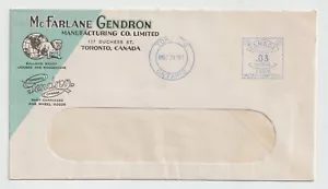 1941 Toronto Ontario 3 cents Meter on a McFarlane Gendron Manufacturing Co Cover - Picture 1 of 2