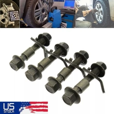 4pcs 12mm Vehicles Steel Four Wheel Alignment Adjustable Camber Kit Cam Bolt New - Image 1 of 4