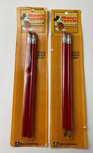 1980's MICKEY MOUSE Pencils MIP Faber-Castell package unused - Picture 1 of 2