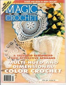 Magic Crochet April 1997 #107 magazine Multi-hued & Dimensional color - Picture 1 of 2