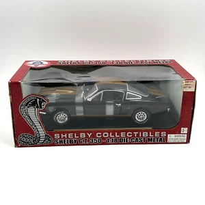 Shelby Collectibles 1966 Shelby Mustang GT 350 Die Cast 1/18 Black Gold New - Picture 1 of 15