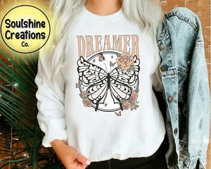 Dreamer Butterfly Sweater Size S-3XL Vintage Retro Sweatshirt - Picture 1 of 2