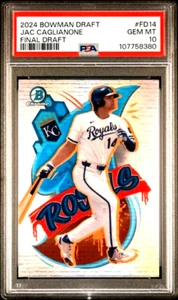 PSA 10 GEM MINT 2024 Bowman Chrome Draft JAC CAGLIANONE Final Draft Rookie #FD14 - Picture 1 of 2