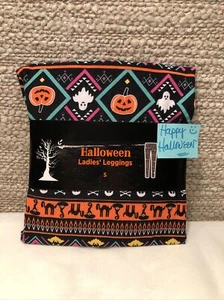 * Halloween Pumpkin Ghost Black Cat leggings size X small 4-5 Kids  / girls New  - Picture 1 of 8