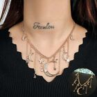 Pendant Moon Women's Necklace Multilayer Chain Crystal Jewelry Star Chic Choker