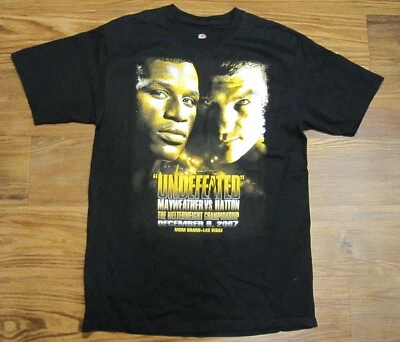 2007 Floyd Mayweather Jr vs Ricky Hatton Mens T-Shirt, Black, Size M, EUC - Image 1 of 4