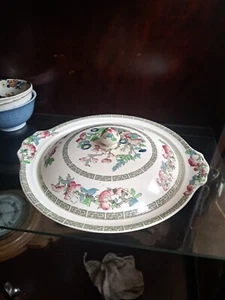 Vintage English Johnson Bros. INDISCHER TREE runde Servierschüssel mit Deckel ~ um 1979 - Bild 1 von 4